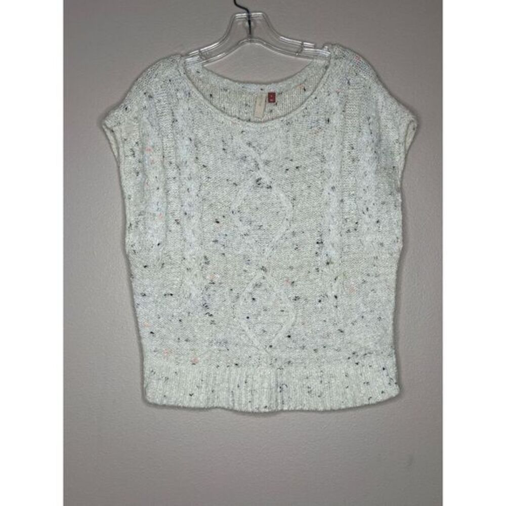 Anthropologie Pilcro Wool Blend Sweater Size S Oversized Short Sleeve Knit Beach